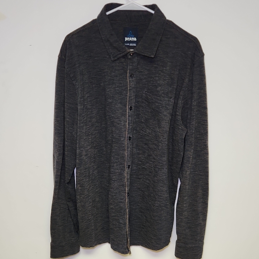 Prana Blue Heathered Knit Top